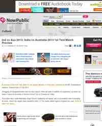 Ind vs Aus 2013 India vs Australia 2013: NowPublic